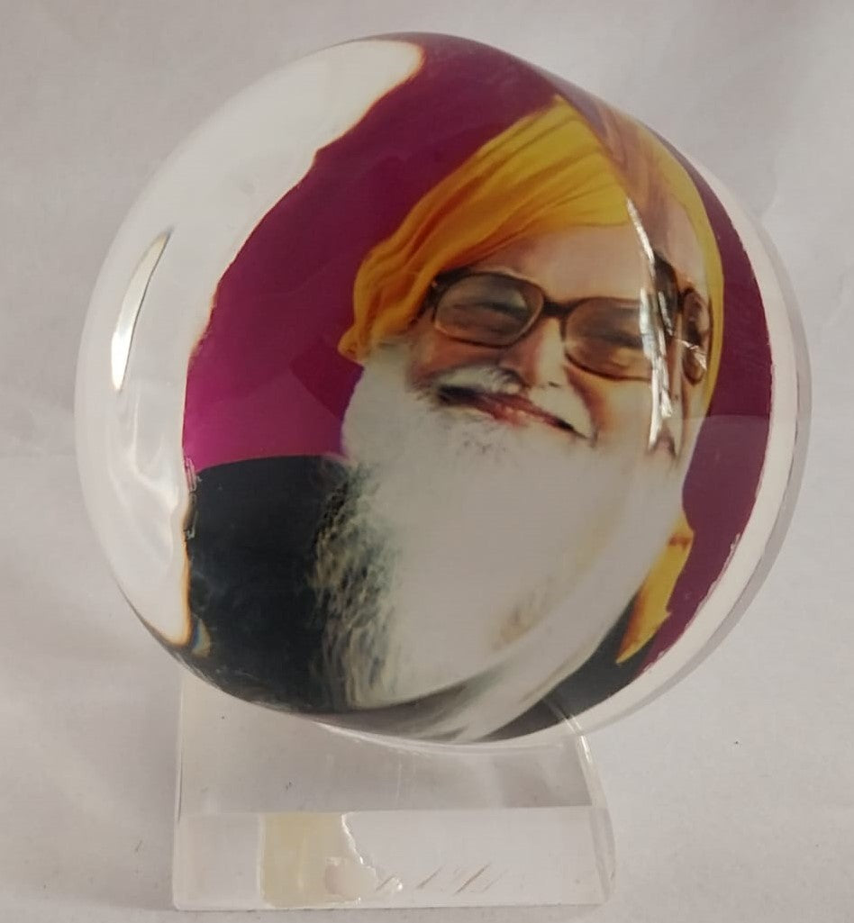 Car Dashboard Acrylic Swamiji Photos (Round)