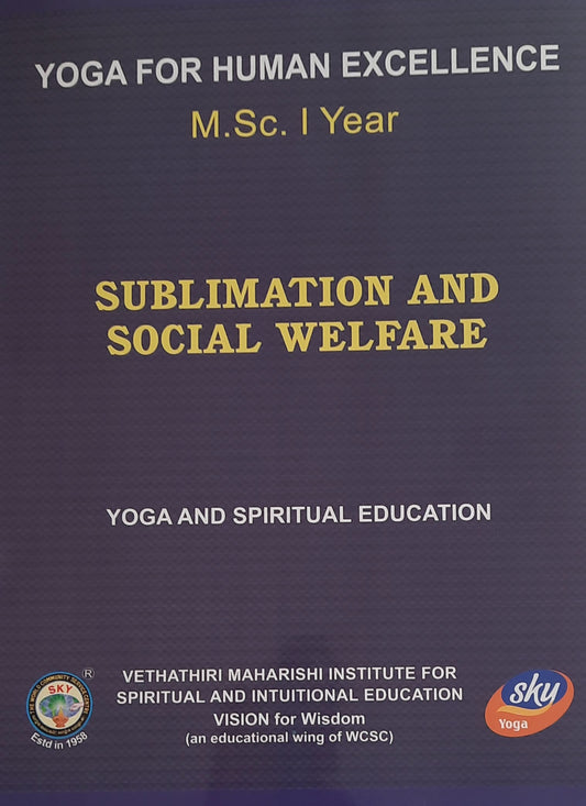 SUBLIMATION AND SOCIAL WELFARE - MSc