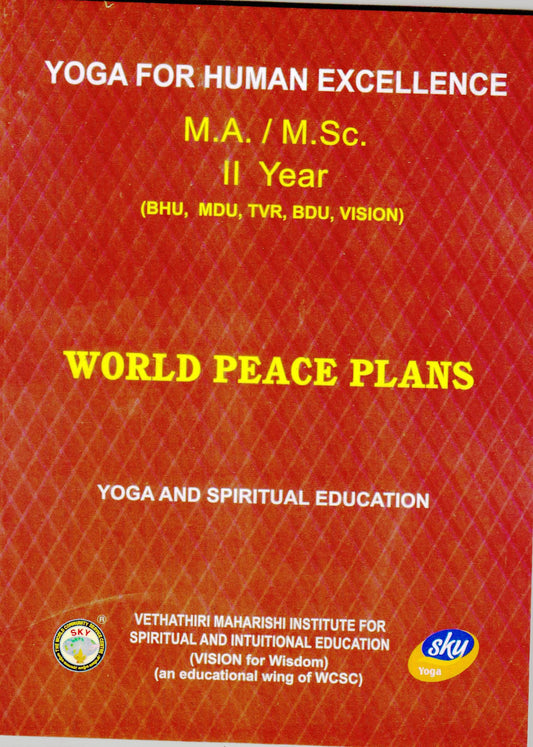 World Peace Plans   MA/MSC