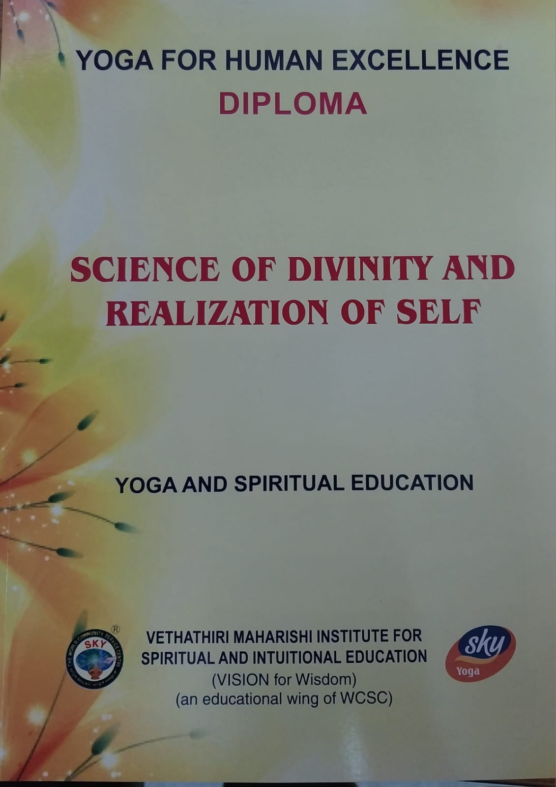 Science of Divinity and Realization of Self - English Diploma Book